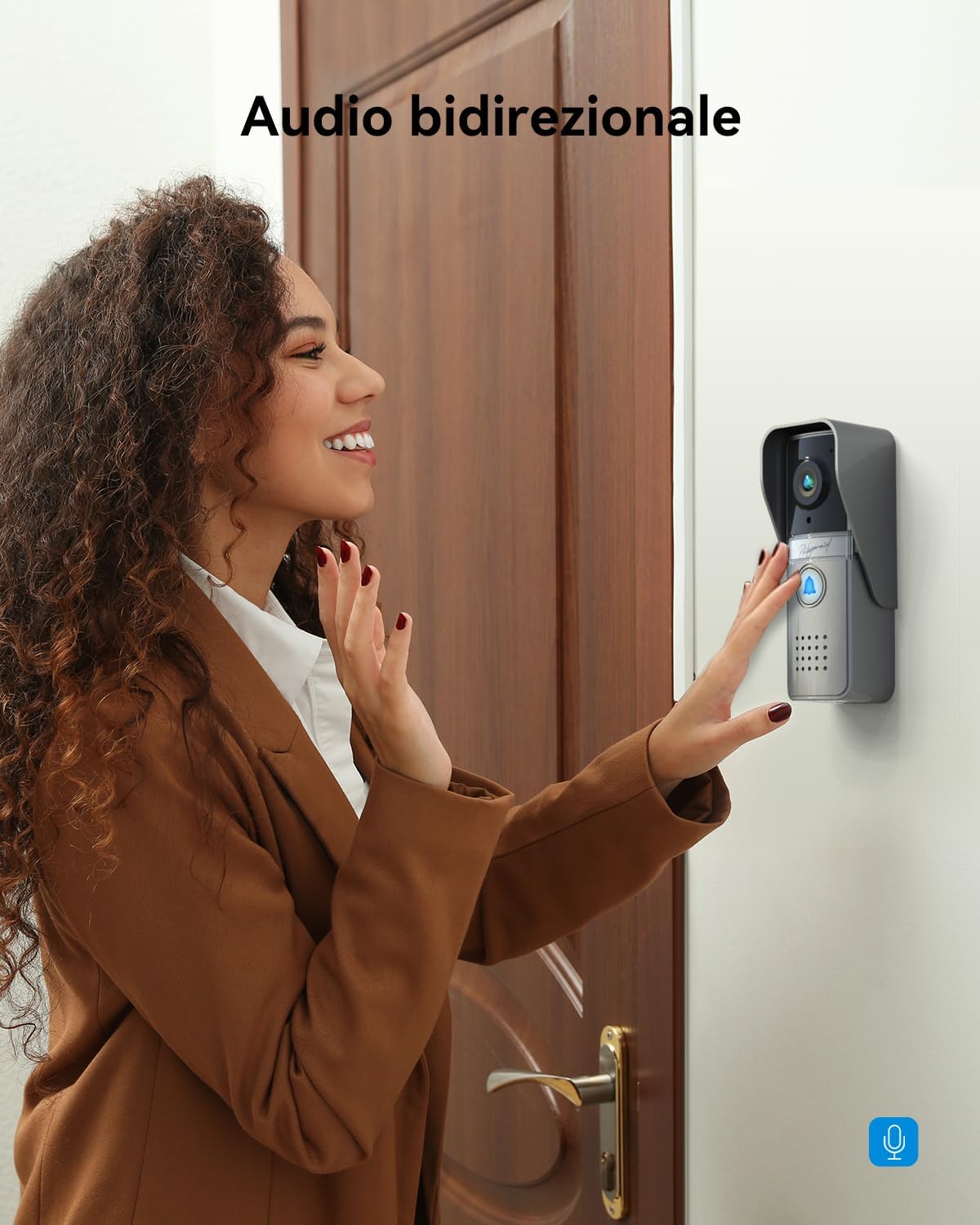 Videocitofono TMEZON 4 Fili con Monitor LCD 7”, Telecamera HD Grandangolare, Audio Bidirezionale e Sblocco Porta