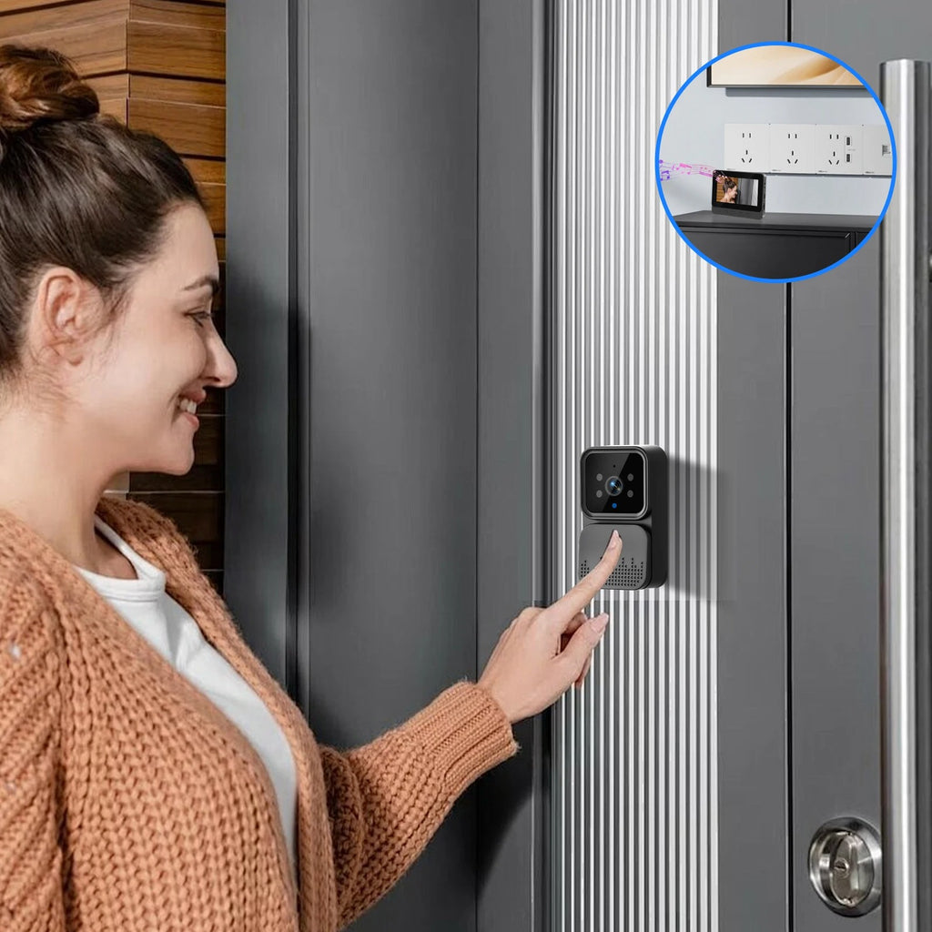 Podofo Videocitofono Wireless con Schermo IPS 4,3” HD – Senza WiFi, Interfono Bidirezionale, Visione Notturna, 2.4G Sicuro