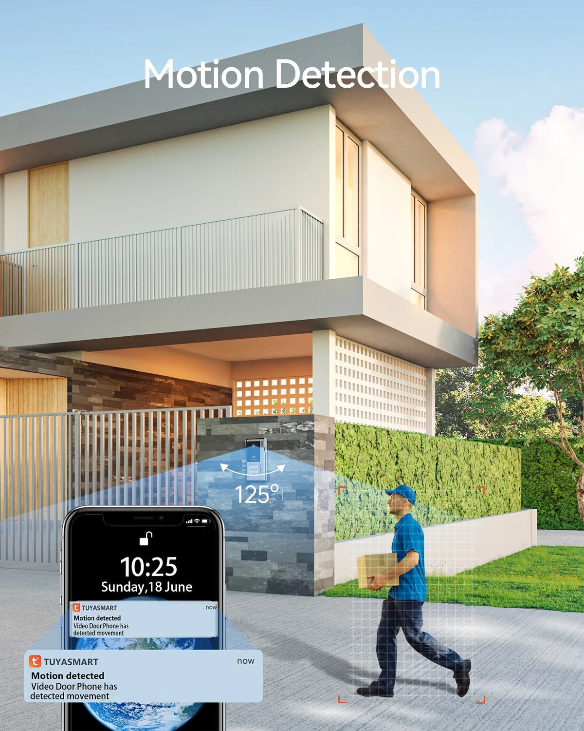 TMEZON Videocitofono Smart WiFi 1080P con Monitor Touch 7” – App Tuya, Sblocco con App/Password/Badge, Sistema IP 4 Fili