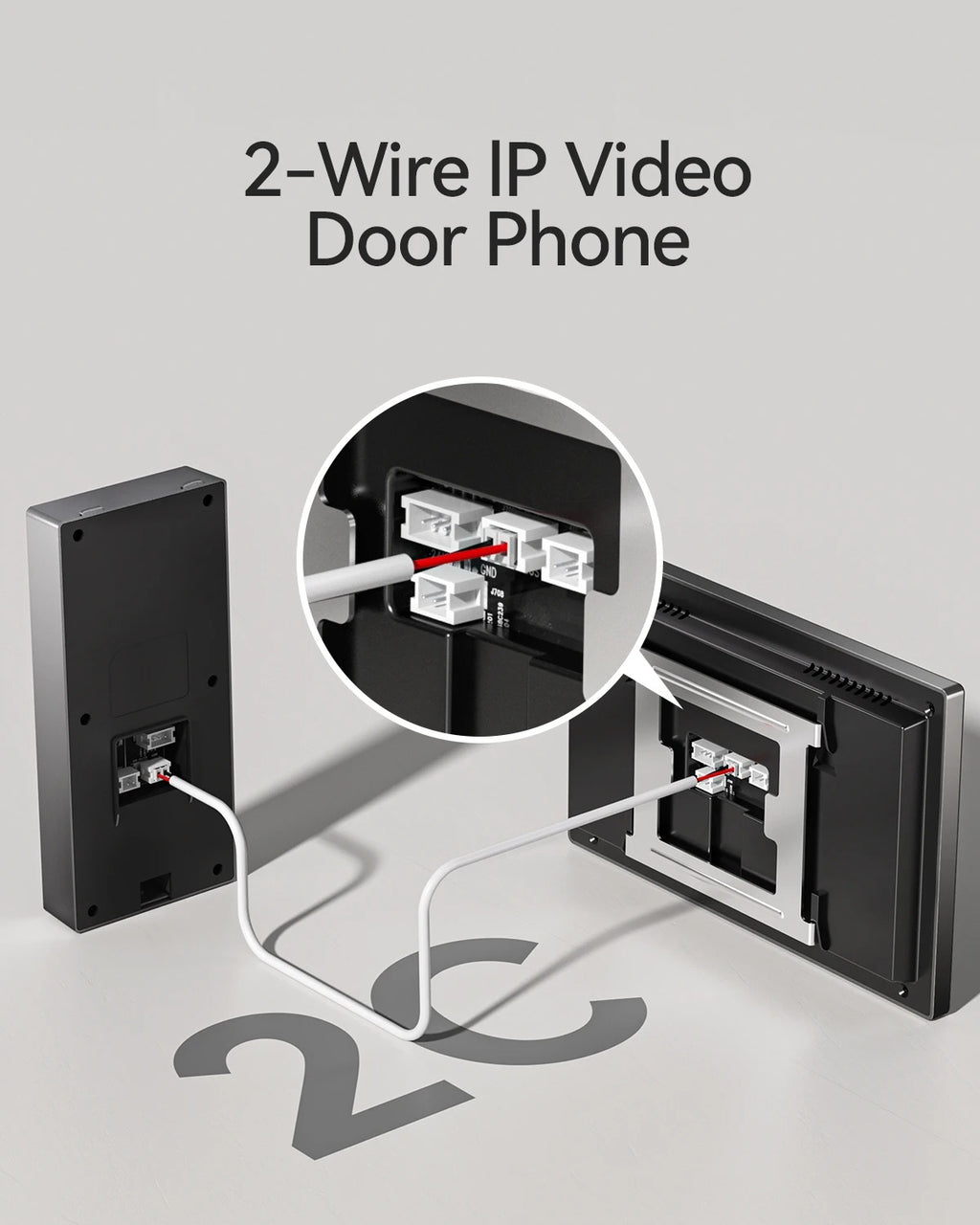 TMEZON Videocitofono WiFi Bifamiliare 1080P con 2 Tasti e 2 Monitor Touch 7” – App Tuya, 2 Fili, Sblocco Remoto