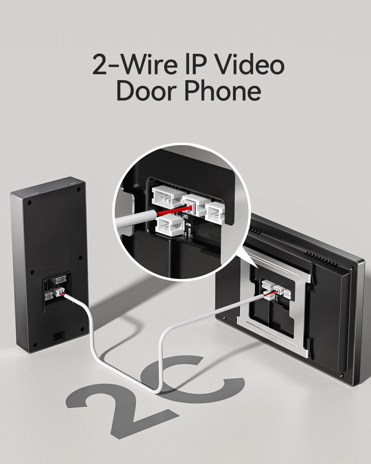 TMEZON Videocitofono WiFi Bifamiliare 1080P con 2 Tasti e 2 Monitor Touch 7” – App Tuya, 2 Fili, Sblocco Remoto