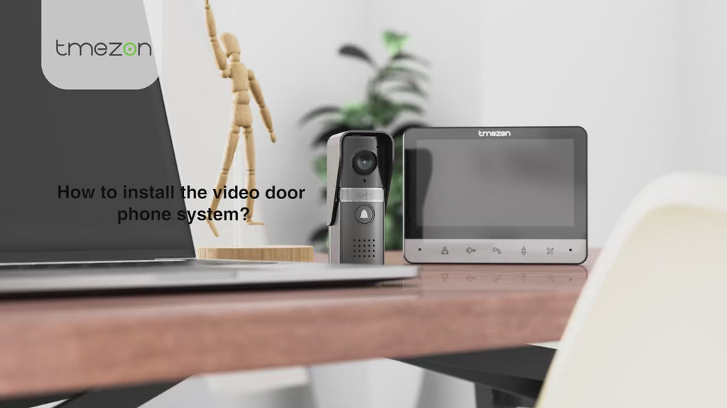 Videocitofono TMEZON 4 Fili con Monitor LCD 7”, Telecamera HD Grandangolare, Audio Bidirezionale e Sblocco Porta